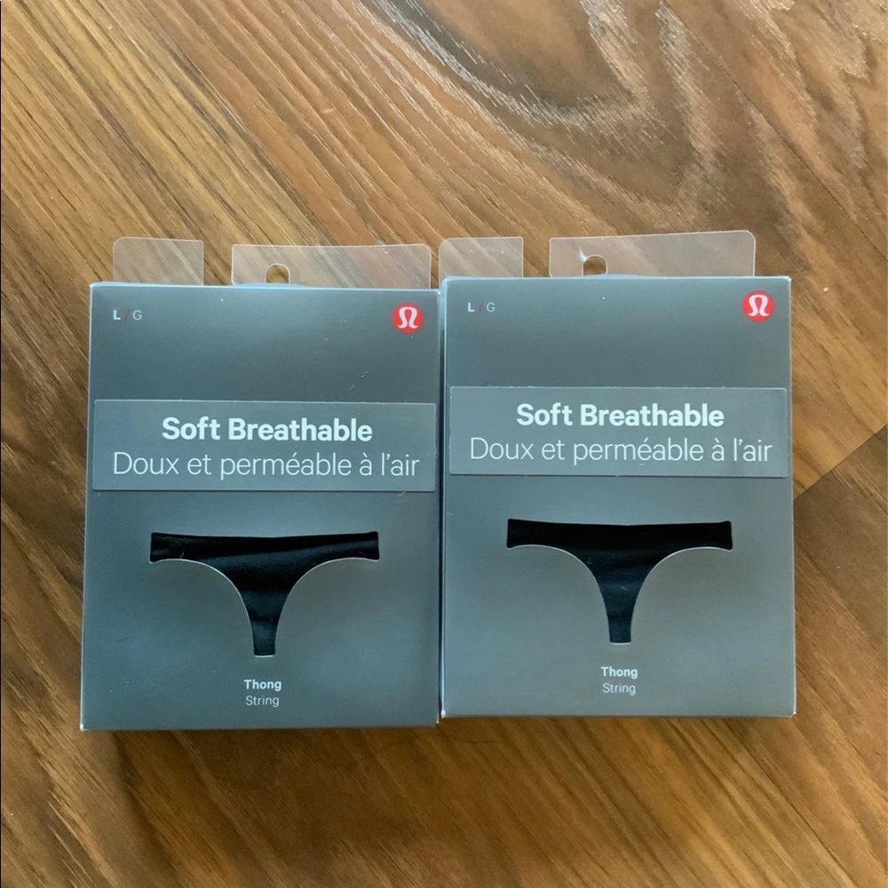 Lululemon soft breathable thongs set of 2